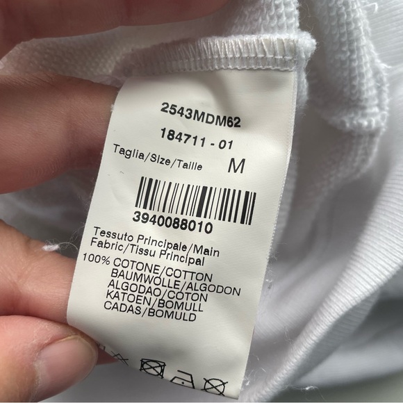 MSGM Puff Sleeve Crop Sweater Top Cotton - Picture 13 of 16